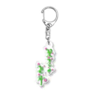 LalaHangeulの花咲く花道だけ歩こう　ハングルデザイン Acrylic Key Chain