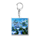 Rangetuのネモフィラと花 Acrylic Key Chain