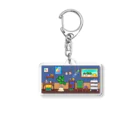 にく、ましましで。の部屋ドット絵 Acrylic Key Chain