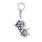 川上牧場の乳ニキ デザイン (ホルスタイン) Acrylic Key Chain