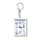 KAWAGOE GRAPHICSのHORSERACING GRAPHICS 紺  Acrylic Key Chain