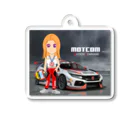 MOTCOM Winkel+の「レーサー女子」 MOTCOM Lindsay Racegirls アクリルキーホルダー