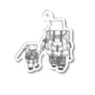 まつのき商店の山を歩く熊親子A Acrylic Key Chain