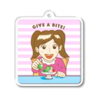 N's Creationのゼリーを食べる少女 Acrylic Key Chain