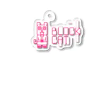 Rabbithumanaspetsの#BLOCKCAT（赤） Acrylic Key Chain