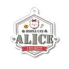 little lion house公式ショップ（大人のためのねこ）のブルックリン風アリスのQWEEN大人のためのねこ アクリルキーホルダー