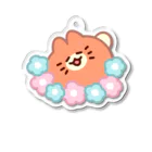 みかんねこ屋さんのみかんねこ「おはなばたけ」 Acrylic Key Chain