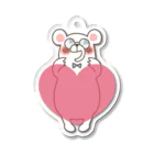 サンマルサンのしろくま君、ラブを贈る Acrylic Key Chain