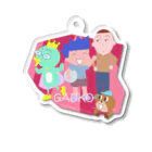 恐竜少女ガウ子のお店の金ピカ＆山田＆斉藤 Acrylic Key Chain