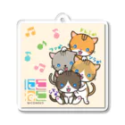 にこねこ【保護猫の保育園】のドレミファソラシドキーホルダー Acrylic Key Chain