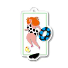 fig-treeの水玉の女03 Acrylic Key Chain