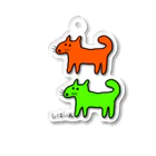 柴犬しばわんこhana873のしばいぬさんたち(オレンジとグリーン)柴犬さんたち Acrylic Key Chain