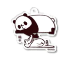 キッチュのパンダのおはなし　ねそべりパンダとワニ Acrylic Key Chain