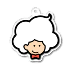 有限会社ケイデザインのパーマくん（白） Acrylic Key Chain