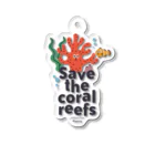 Astrio SUZURI店のSAVE the Coral Reefsサンゴを守ろう Acrylic Key Chain