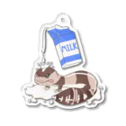 モツニコム@爬虫類グッズのニシアフリカトカゲモドキ・ミルク Acrylic Key Chain