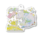 イタチのまったりフェレットハクちゃん Acrylic Key Chain