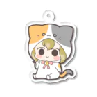 ぽんぽこチャリティのみけねこぽんぽん Acrylic Key Chain