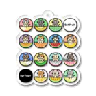 楽猫楽描しげ屋の14Cats（フルーツ） Acrylic Key Chain