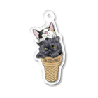 ourlifethingのdouble cat ice cream Acrylic Key Chain