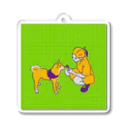 柴犬ポップライフ_眠る豆柴の柴犬ポップライフ_4 Acrylic Key Chain