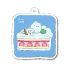 Chill`s Factoryのしろいケーキ シマエナガ Acrylic Key Chain