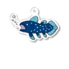 黒猫とカンパニュラのシーラカンスくん Acrylic Key Chain