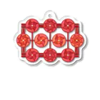 ハナドリカ SUZURI店の赤いかざぐるま（透） Acrylic Key Chain