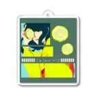 GOODS SHOP【そぞろな小窓】 SUZURI店の【I'm lovin' it! :D -lemon-】アクリルキーホルダー Acrylic Key Chain