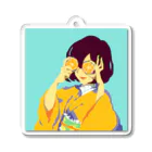 GOODS SHOP【そぞろな小窓】 SUZURI店の【I'm lovin' it :D -simple orange-】アクリルキーホルダー アクリルキーホルダー