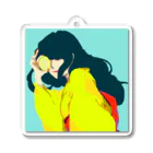 GOODS SHOP【そぞろな小窓】 SUZURI店の【I'm lovin' it :D -simple lemon-】アクリルキーホルダー アクリルキーホルダー