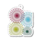 Contemporary　ArtのMandala pattern Acrylic Key Chain