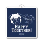 BEACSのHappy Together Navy アクリルキーホルダー