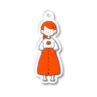 にか。の雑貨屋さん。のねこTシャツとスカート。【２色】 Acrylic Key Chain