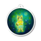 『星月夜の猫』（安財ちずかのイラストグッズONLINE SHOP）の星月夜・猫の幻想物語 アクリルキーホルダー