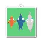 りのりのザウルスのギョっとして魚(おうちの魚チーム) Acrylic Key Chain