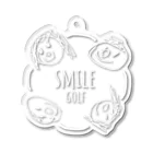 tsukuru-labの【白】smile　golf・ゴルフ好き アクリルキーホルダー