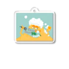 myonの桜島と、ビールと、音楽。 Acrylic Key Chain