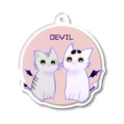 ねこほうチャンネル公式グッズのマロチロ魔王チームイラストグッズ Acrylic Key Chain