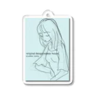 obosa_DENS/SABEAR_shop ＠SUZURIのrough drawing girl-1_グッズ Acrylic Key Chain
