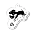 DENANのゴロゴロする犬 Acrylic Key Chain