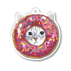 NORIMA.のねこドーナツ　ストロベリー Acrylic Key Chain