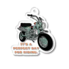 mayon's animal shopのバイクTシャツ　レトロなダックス Acrylic Key Chain