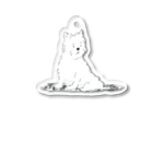 いわまともこのホワイトテリア　２ Acrylic Key Chain