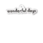 Wanderful days(ワンダフルデイズ)のWonderful days ブラック アクリルキーホルダー