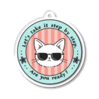 アトリエ・シュコットのクールなサングラスねこ（レトロ） Acrylic Key Chain