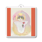 くまきち＠kyonyamamotoの猫天使シリーズ 「ポピー」 Acrylic Key Chain