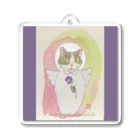 くまきち＠kyonyamamotoの猫天使シリーズ 「パンジー」 Acrylic Key Chain