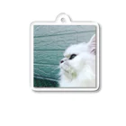 チンチラ猫さんとお花のプリンスレオン Acrylic Key Chain