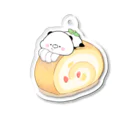 こころにパンダのロールケーキ Acrylic Key Chain